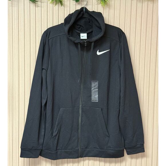 Nike Dri-FIT Quick Dry Sports Hooded Jacket Black Size M CJ4317-010 - Picture 4 of 13